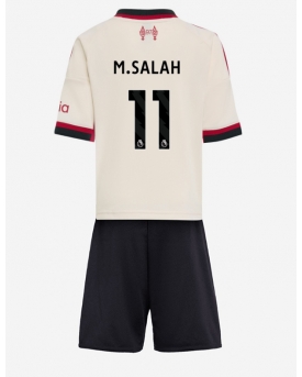 Billige Fotballdrakt Liverpool Mohamed Salah #11 Replika Bortedraktsett Barn 2025-26 Kortermet (med bukser)